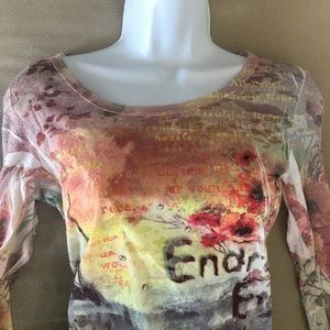 Crew neck multi color T-shirt
